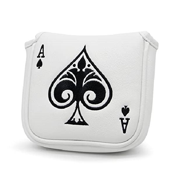 ゴルフパターカバー ゴルフパター用ヘッドカバー人気Spade Aゴルフクラブヘッドカバーピンタイプ マレット用 高級PUレザー製 ゴルフパターカバー マレット対応 ゴルフパタークラブ用ヘッドカバー オデッセイに対応パターヘッドカバー マグネット開閉 ポー