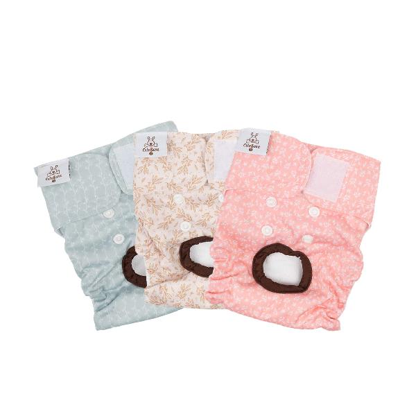 CuteBone 犬 おむつカバー 布 ミス 生理 パンツ 雌犬 お出掛け 散歩便利 3枚セット 中小型犬用 D16S-JP