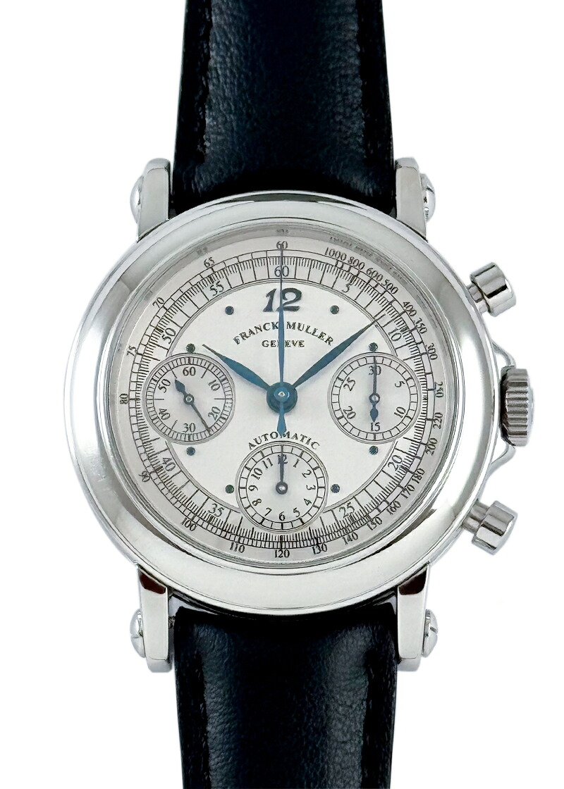 フランクミュラー - ラウンド クロノグラフ | FRANCK MULLER | 7000CC | SS シルバー文字盤 自動巻き レザー | 委託品 | 中古