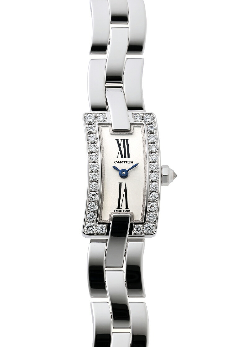 カルティエ - バレリーナ ベゼルダイヤ | CARTIER | WG40033J | WG シルバー文字盤 クォーツ ブレスレット | 中古