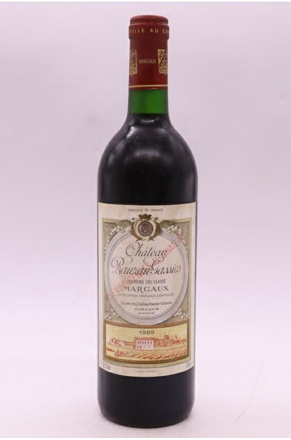 シャトー・ローザン・ガシー 1989 750ml Rauzan Gassies 1989 辛口 フランス ボルドー｜希少ワイン専門　MONTRACHET 20,830円