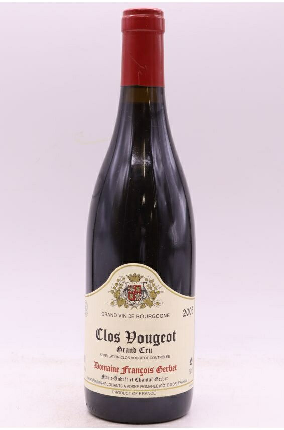 フランソワ・ジョルベ クロ・ド・ヴジョ 2005 750ml Francois Gerbet Clos Vougeot 2005 中重口 フランス ブルゴーニュ|希少ワイン専門 MONTRACHET