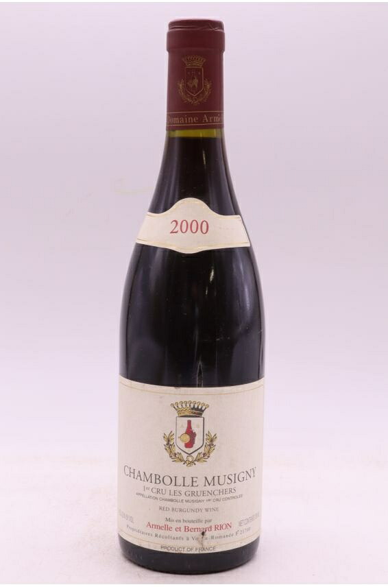 アルメル・エ・ベルナール・リオン シャンボール・ミュジニィ 1er レ・グリュアンシェール 2000 750ml Armelle et Bernard Rion Chambolle Musigny 1er cru Les Gruenchers 2000 中重口 フランス ブルゴーニュ|希少ワイン専門 MONTRACHET