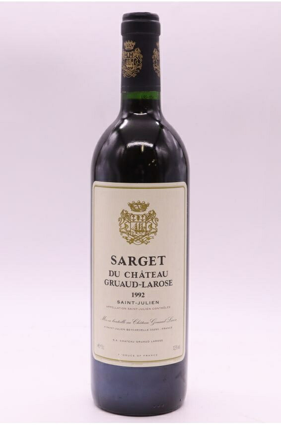 シャトー・サルジェ・ド・グリュオラローズ 1992 750ml Sarget de Gruaud Larose 1992 重口 フランス ボルドー｜希少ワイン専門　MONTRACHET