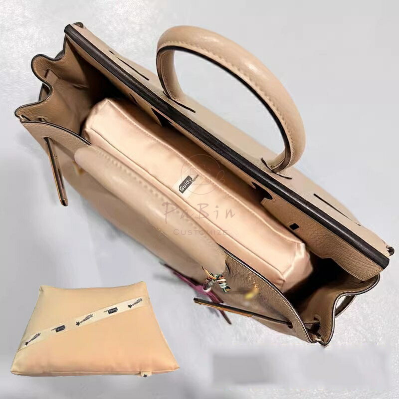 【かばんの型崩れ防止用 エルメス専用】 バッグクッション 保管用 まくら 枕シェイパー インサート Hermes Birkin 25/30/35/40対応 自立 軽い インナーバッグ レディース 絹織物 母の日 互換品 PaBin （シャンパン色） 4,240円