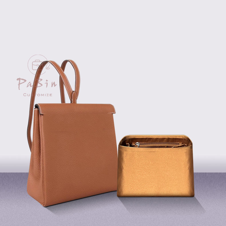 バッグインバッグ Hermes Kelly ado対応 軽量 自立 インナーバッグ 高級絹　チャック付き 小さめ 大きめ バッグの中 整理 整頓 通勤 旅行バッグ カスタマイズ　定制 バッグ 内部 底 汚れ防止 BagCare｜Monuso 10,092円