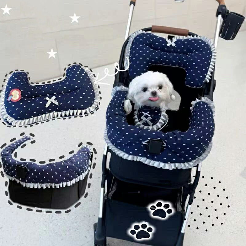 ペットカート クッション 枕 あごのせクッション 取り付け取り外し簡単 洗える クッション 四季 快適 マグネット式留め具 綿素材 高級 お散歩 小型犬 猫 ふわふわ コットン 狗猫兼用 （あごのせクッション/枕のみ）