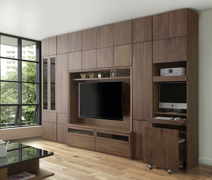 Mooka Installation Free 3 Year Warranty Made An Proposing Warranty Made An Proposing Luxurious Luxury Natural Walnut Solid Wood Wall Storage Gaia Width 140 Cm Tv Units Stand Rack Shelf