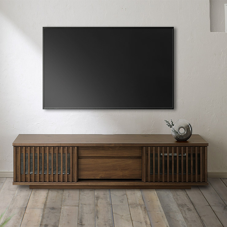 テレビ台 テレビボード 完成品 大川家具 収納 TV台 テレビラック ロータイプ おしゃれ TVボード ローボード 幅178.8 引き戸 天然木 天然木突板 無垢 無垢材 木 北欧 北欧風 和風 バリュー 180TVボード 国産 日本製