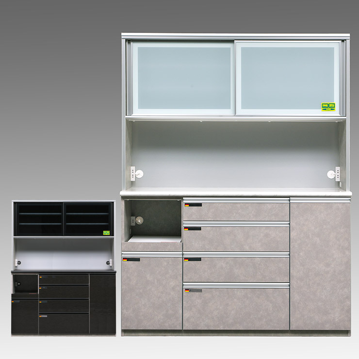 食器棚 完成品 大川家具 キッチンボード カップボード キッチン収納 ダイニングボード ダイニング シンプル おしゃれ ハイタイプ キッチン家電収納 レンジ台 レンジボード 幅148.9 モイス moiss 収納 木 北欧 北欧風 オッド 150OP 輸入品