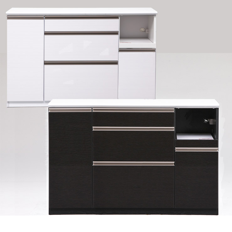 キッチンカウンター 大川家具 完成品 レンジ台 レンジボード キッチン収納 キッチン家電 炊飯器 家電収納 おしゃれ キッチン家電収納 幅139 シンプル メラミン天板 モイス moiss コト 140OPカウンター 輸入品｜KAGUCOCO 大川家具店