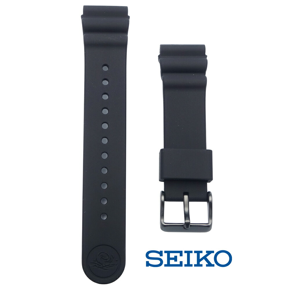 セイコーラバーベルト ネイビー　SEIKO ラグ幅19ミリ SEIKO 純正 時計ベルト 22mm ダイバーズウォッチ シリコンバンド