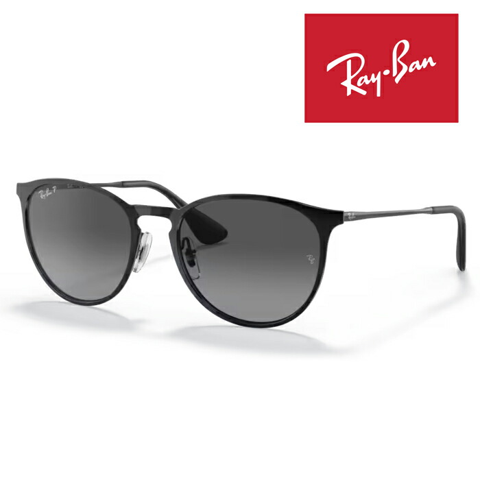 RayBan レイバン 黒眼鏡 Erika metal エリカ属金属元素 54□19 黒いこと RB3539 002/T3 偏光水晶体 はりつけ台付き添い人 レイバン純然たる眼鏡容れもの付き添い人 国内定め事品