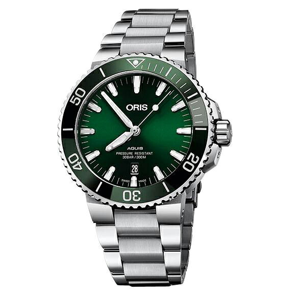 \u003cBR\u003eウオッチ オリス ORIS アクイス デイト ダイバーズ 機械類式自動小銃巻 73377304157 733.7730.4157 01 733 7730 4157-07 8 24 05PEB 緑であること 置き目品【買い出し貸し付け金24回無利子】