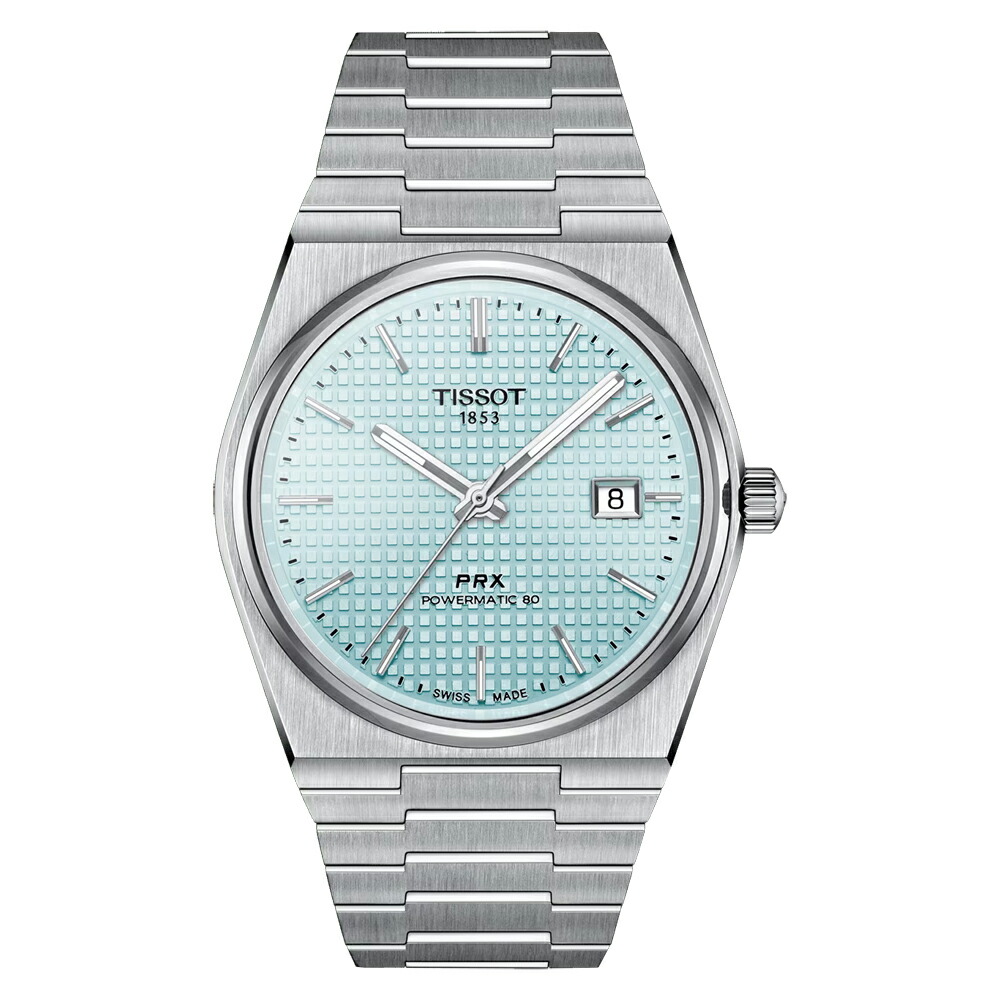 \u003cBR\u003eT1374071135100 ティソ TISSOT PRX 力学的 機械類式自動小銃一巻き オートマティック メンズ ステンレス鋼 胴締め T137.407.11.351.00 内燃機関青み 置き目インポート品