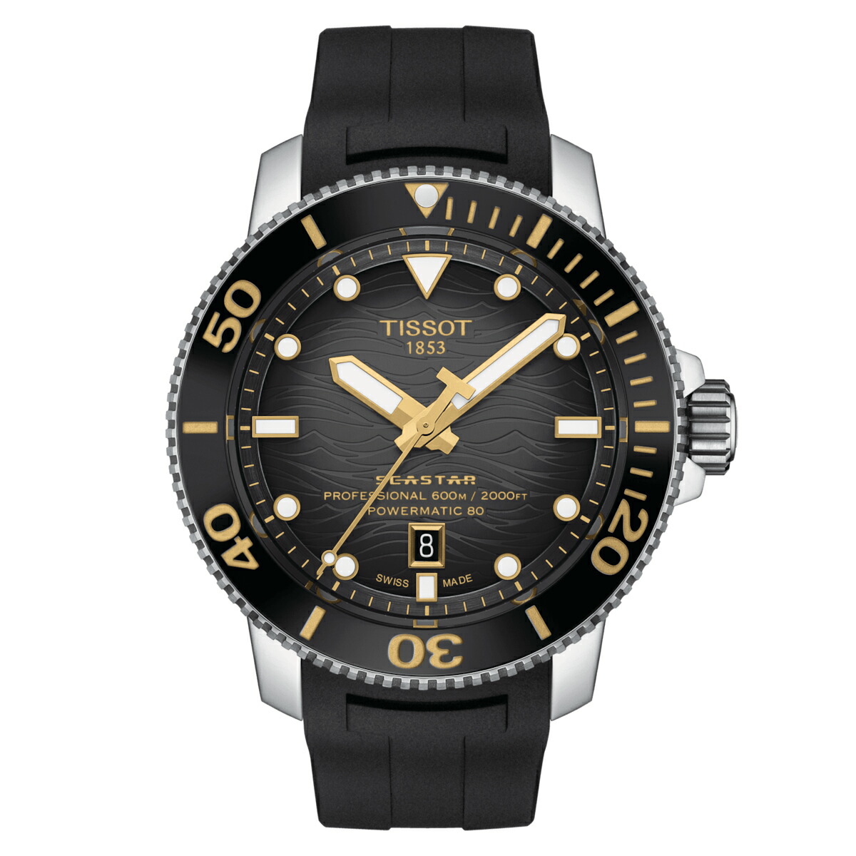 T1206071744101 ティソ TISSOT シースター2000 職業的 オートマティック SEASTAR 2000 POWERMATIC 80 メンズ 機械類式自動小銃一巻き T120.607.17.441.01 ステンレス鋼 力強さ取っておく80第四次元 置き目インポート品【買い出し貸し付け金24回無利率】