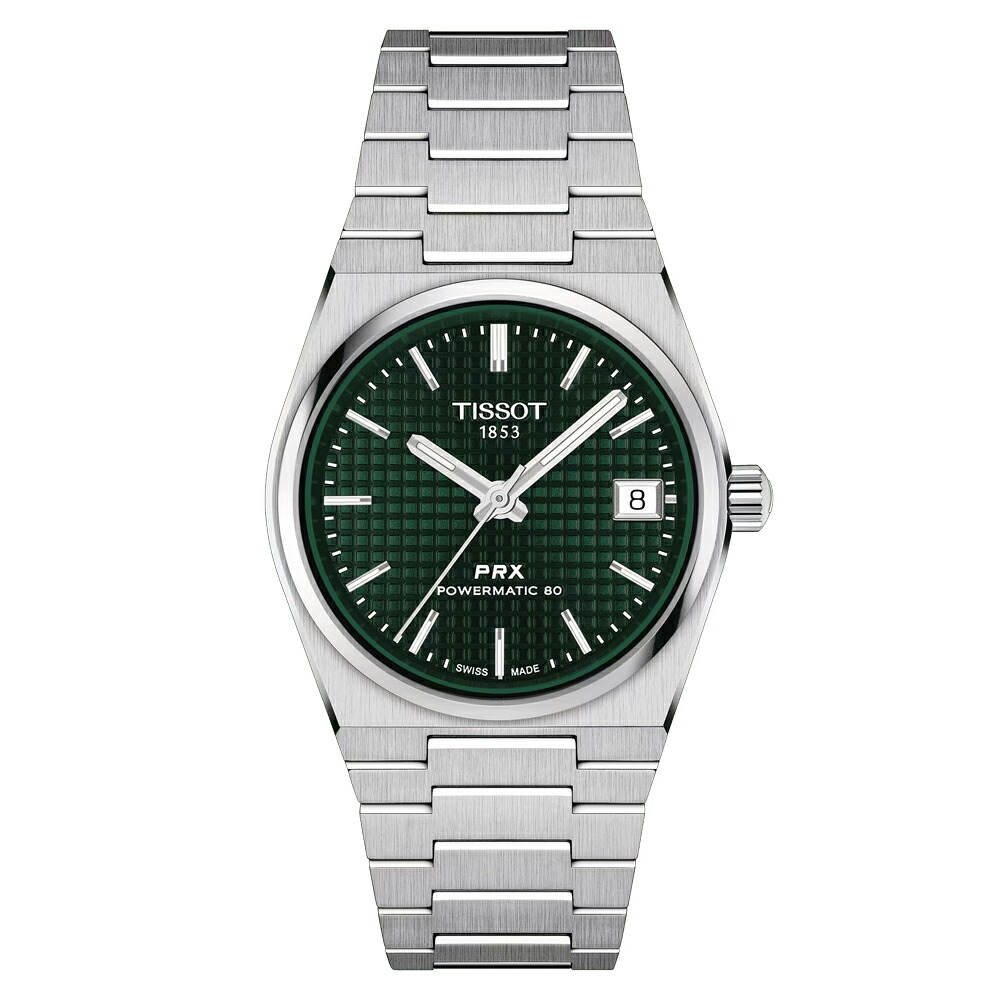 \u003cBR\u003eT1372071109100 ティソ TISSOT PRX 35粍 力学的 機械類式自動小銃一巻き オートマティック ステンレス鋼 胴締め T137.207.11.091.00 緑であること 置き目インポート品