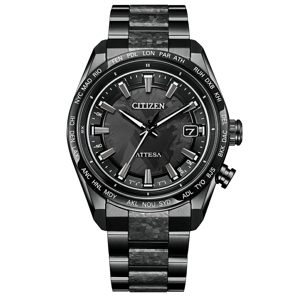 新品　シチズンアテッサ　ソーラー電波時計　BY1009-64Y　ブラックチタン CITIZEN シチズン】BY1009-64Y アテッサ 世界限定2,100本 - 安心