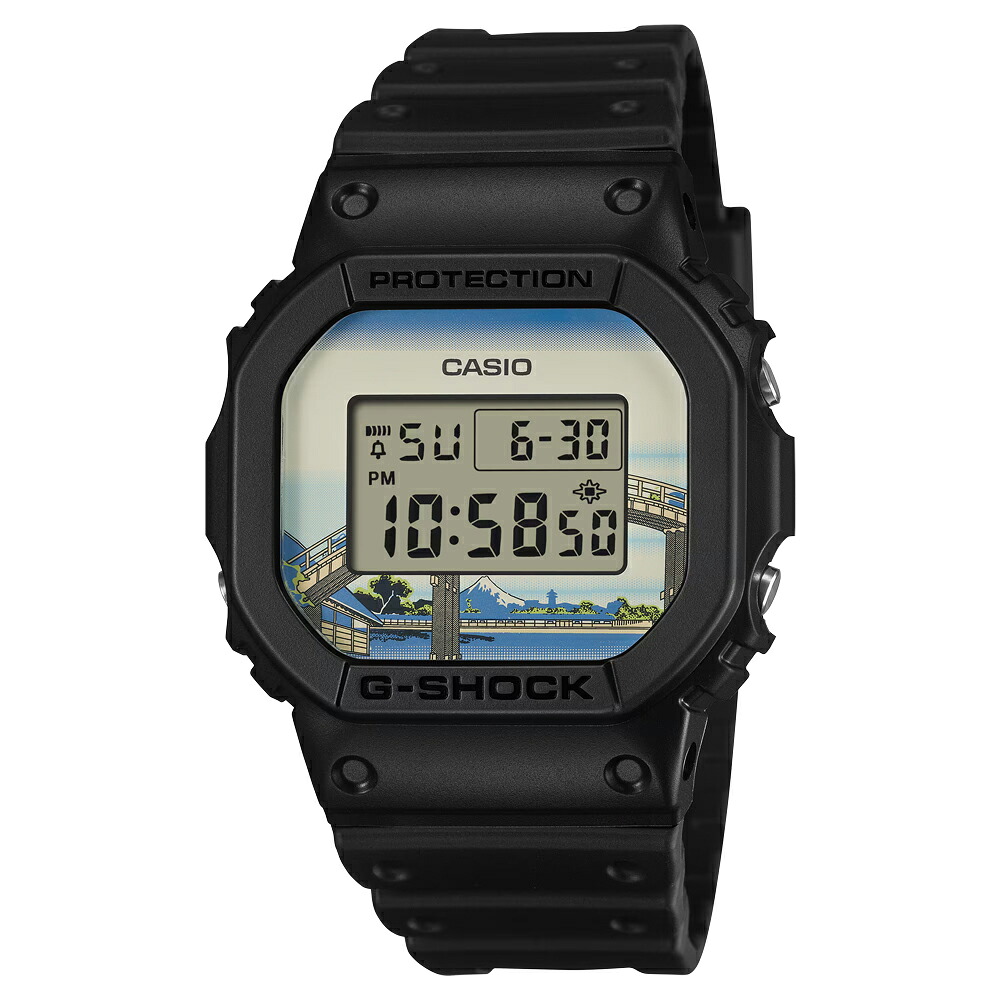 腕時計 カシオ Gショック G-SHOCK DW-5600KHFM25-1JR ストップウォッチ 葛飾北斎 深川万年橋下 メンズ 正規品