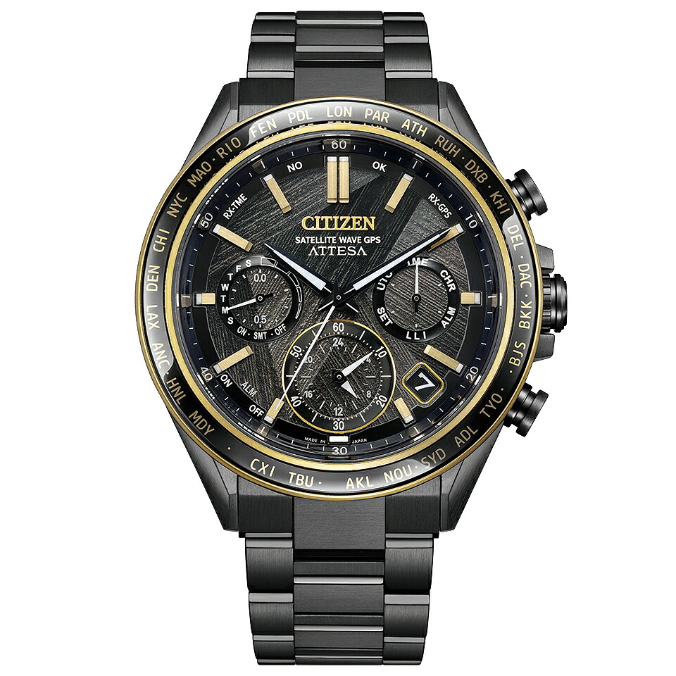 ウォッチ シチズン CITIZEN アテッサ ACT Line サテライトウェーブ F950 CC4078-51E GPS 人工衛星電磁波時辰儀 サファイアベゼル LIGHT インチ BLACK Eco-Drive 50th Anniversary Edition 置き目品【シチズンオリジナルコレクションケースプレゼント】
