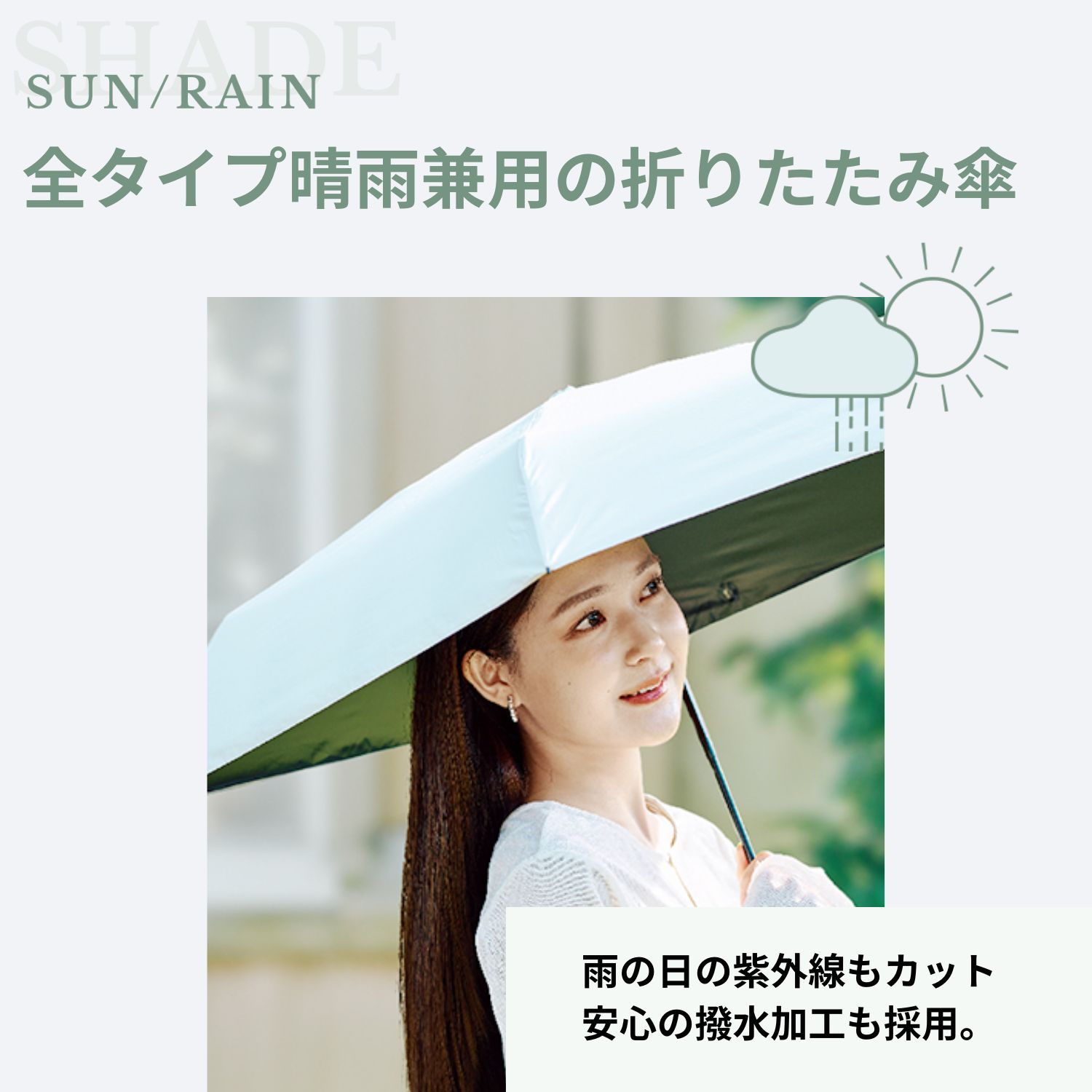 クーポン利用で10%OFF】折りたたみ傘 晴雨兼用 遮光100％ 日傘 超軽量 