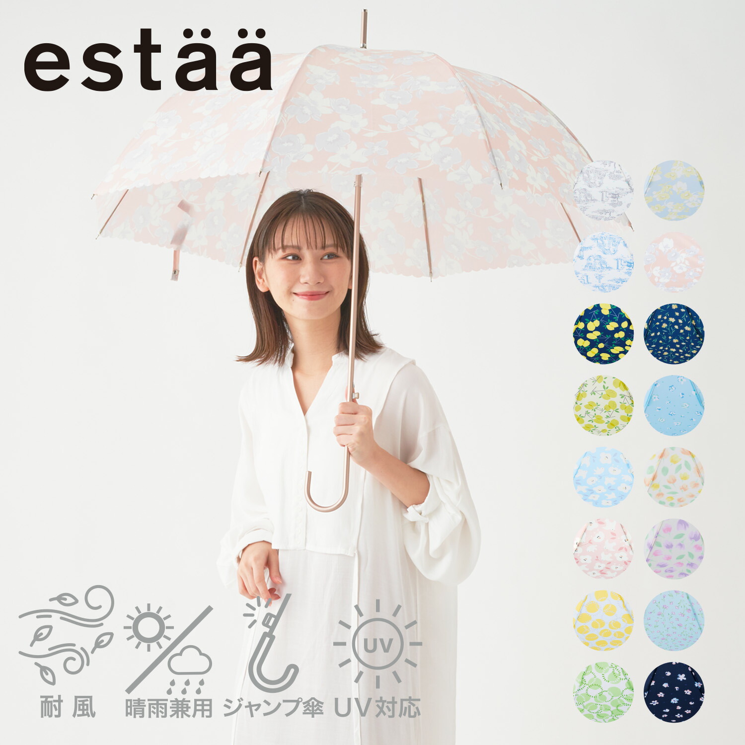 楽天市場】雨傘 長傘 60cm ハートスラッシュ ハート チェック