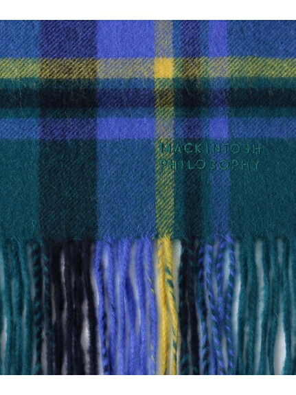 Mackintosh Philosophy マッキントッシュ フィロソフィー ネックアイテム マッキントッシュ フィロソフィー カシミヤ100 チェックマフラー 公式ムーンバット レディース 洗える ギフト Moo