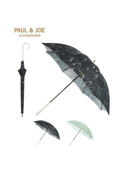 Paul Joe Accessoires ポールアンドジョー アクセソワ 雨傘 ポール ジョー Paul Joe Accessoires 猫柄 長傘 公式ムーンバット グラスファイバー Sermus Es