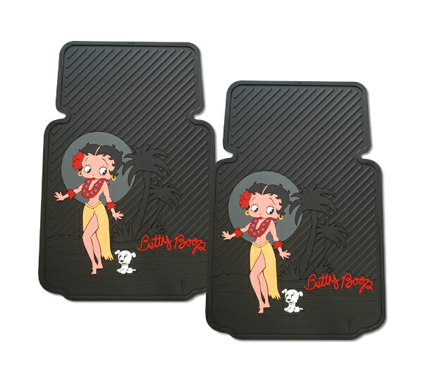 Mooneyes Betty Boop Rubber Aloha Floor Mat Pair Set Two Pieces