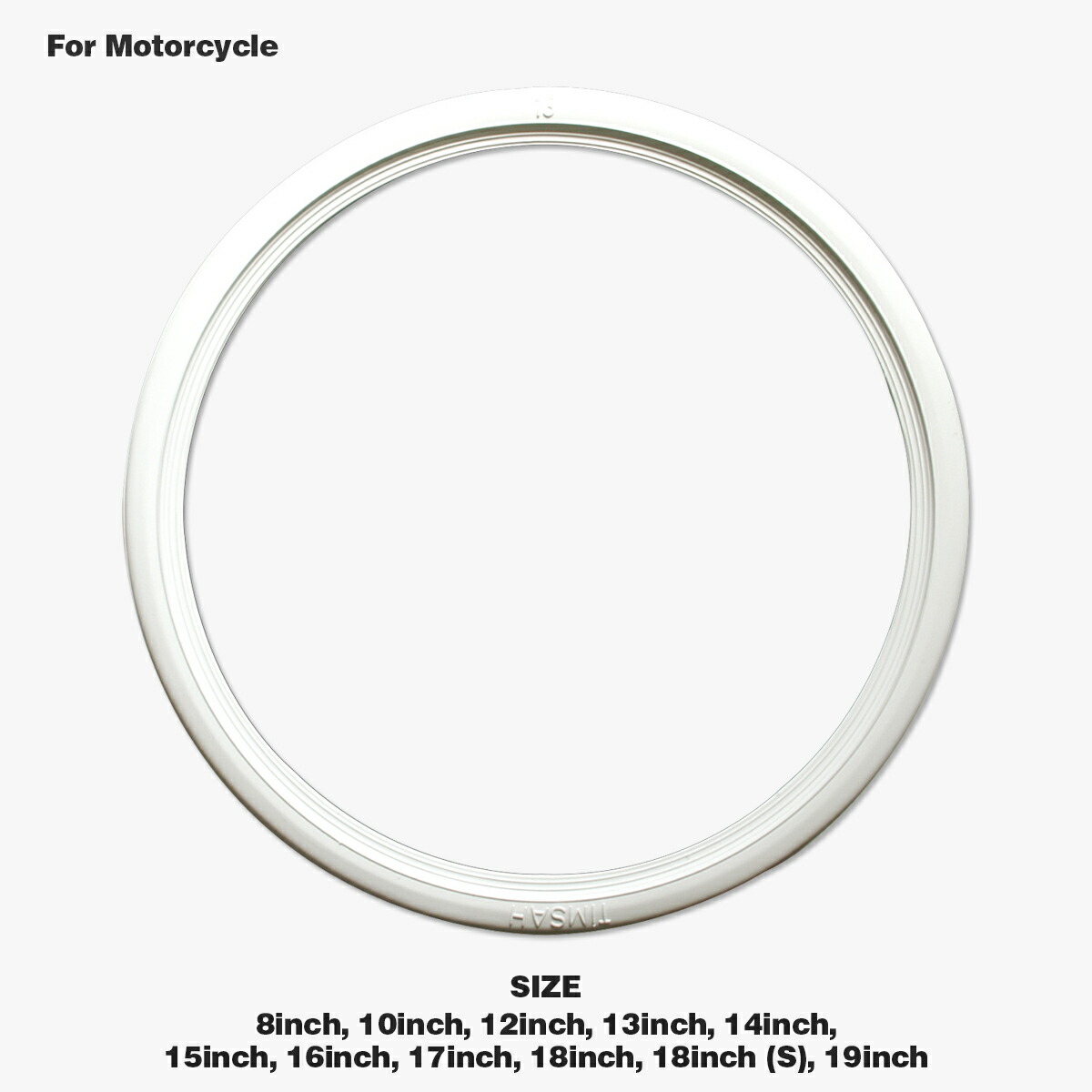 楽天市場】ホワイトリボン モーターサイクル用 : MOONEYES