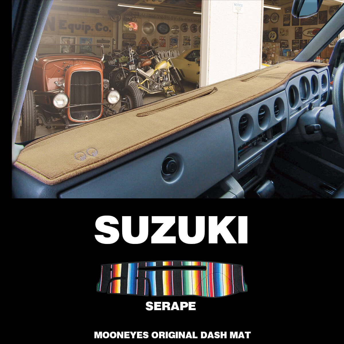 楽天市場 ムーンアイズ Mooneyes スズキ Suzuki 用 オリジナル サラペ レインボー カラフル マルチカラー ダッシュマット ダッシュボードマット Mooneyes