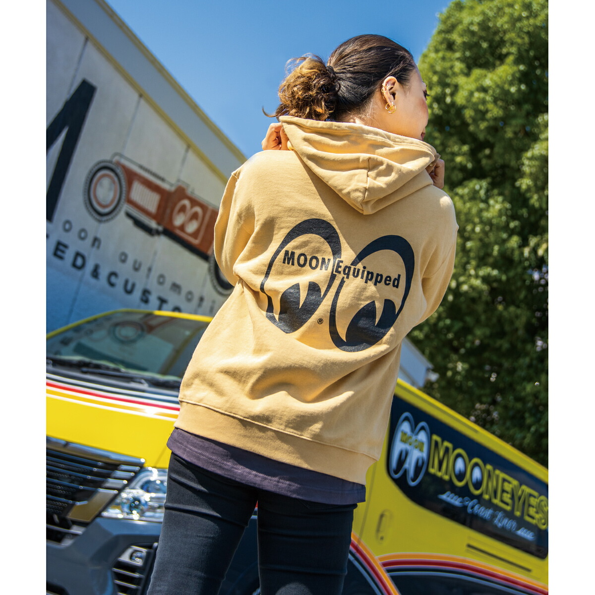 楽天市場】MOON (ムーン) Custom Cycle Shop ジップ フーディー : MOONEYES
