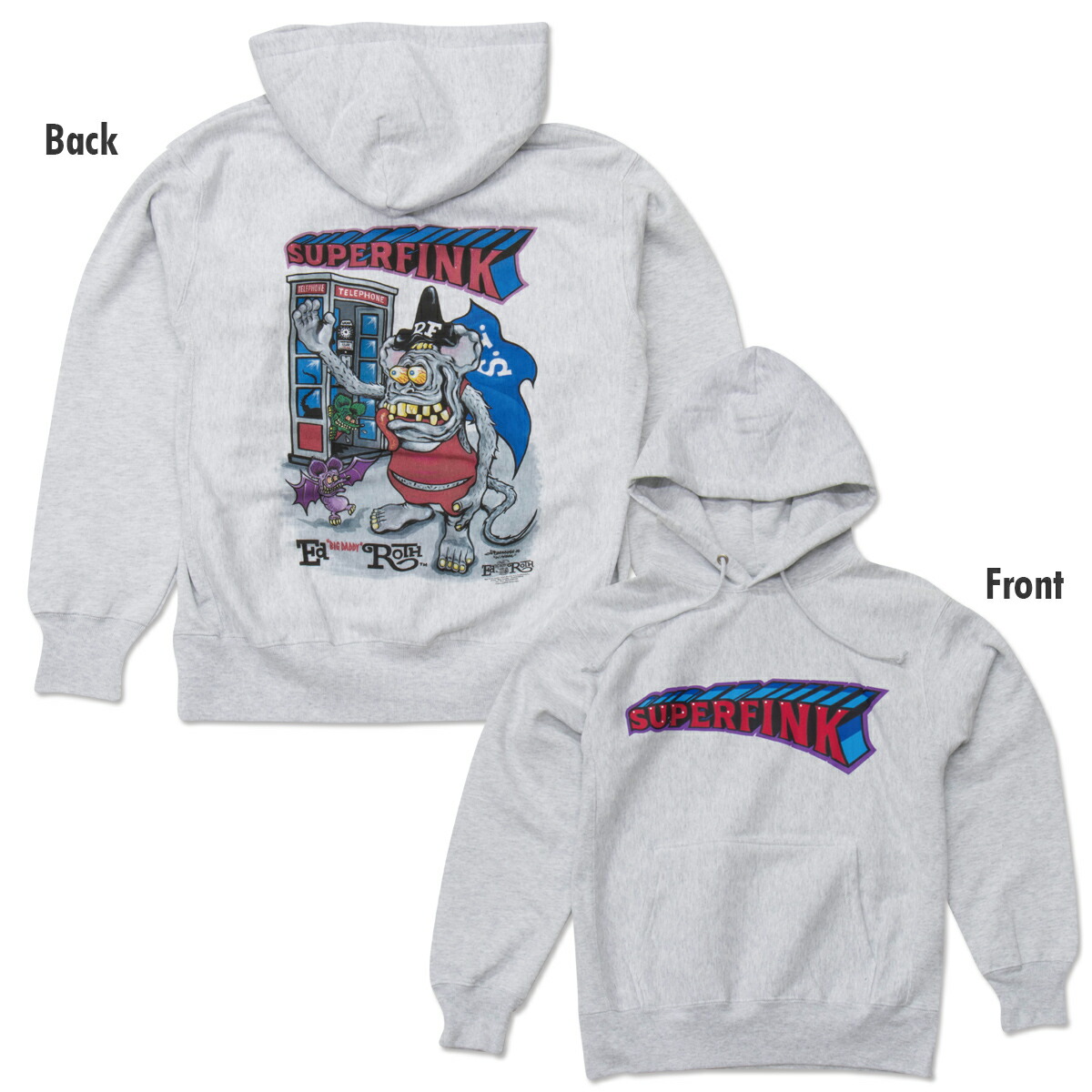 楽天市場】ラットフィンク Standing Rat Fink Mono ジップ