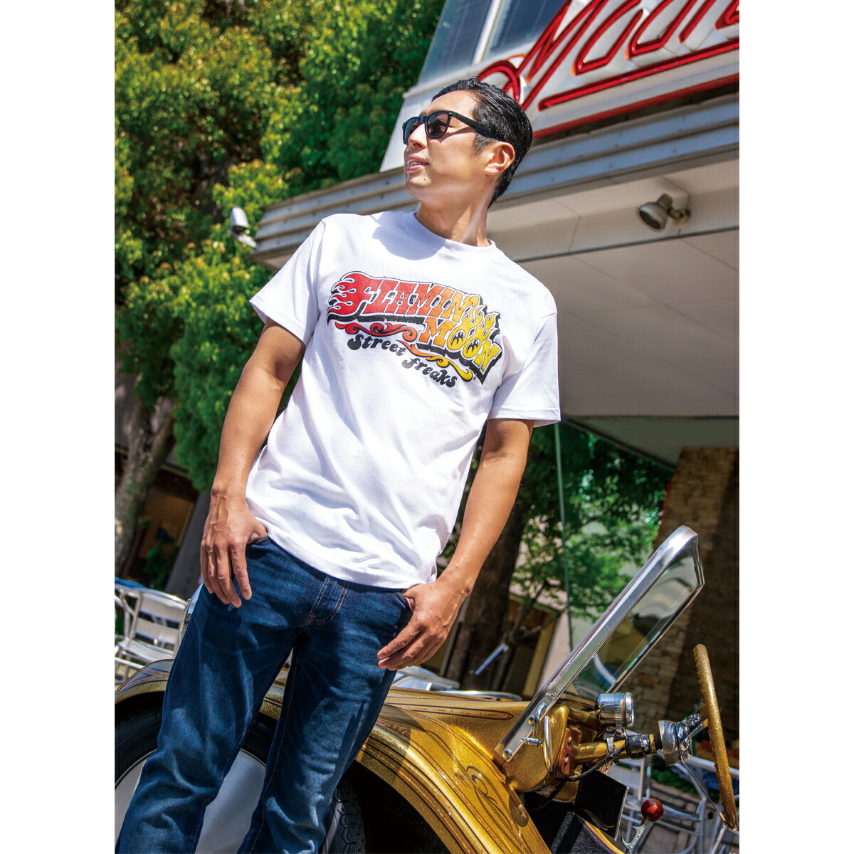 ムーンアイズ Bonneville #9009 Tシャツ MOONEYES ムーンアイズ Bonneville #9009 Tシャツ : MOONEYES
