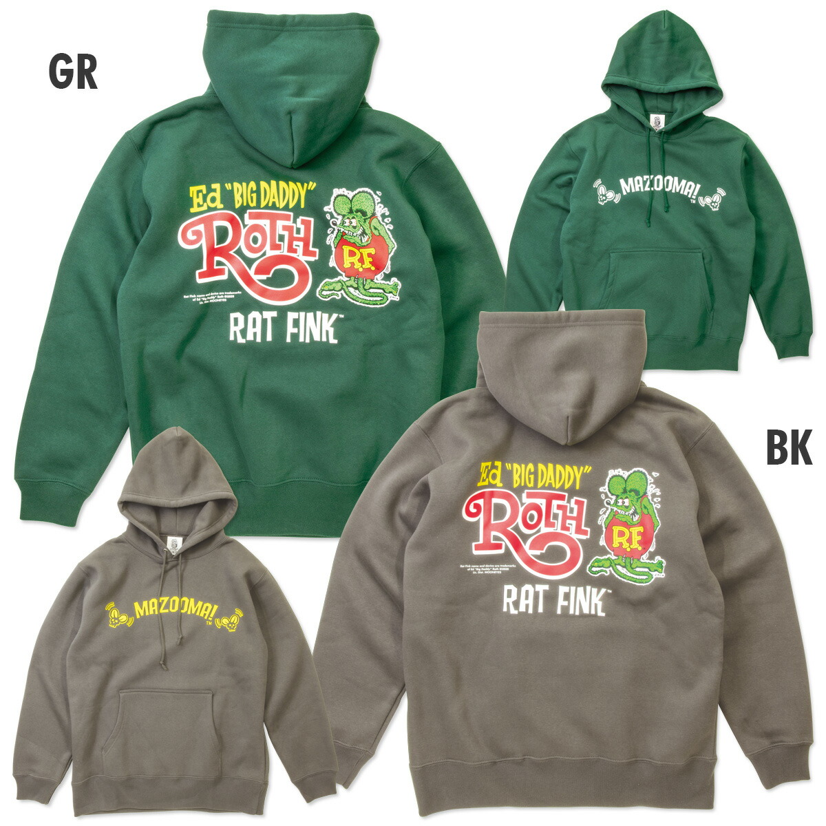 XXLサイズ ラットフィンク Rat Fink MAZOOMA! プルオーバー フーディー