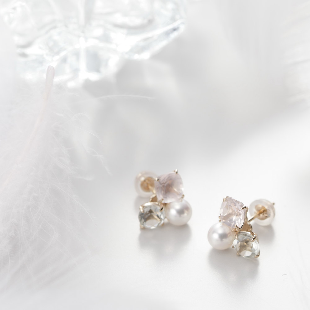 パール ピアス 真珠 Aurora ピアス K18PG レディース 18金 DES05PG0AUR-100000 ムーンレーベル Moon Label|Moon Label 大月真珠 Online Shop