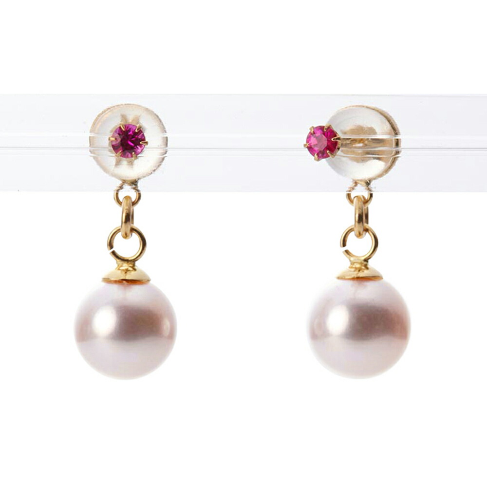 [ムーンレーベル 公式] リボン パール イヤリング Ribbon イヤリング K18PG レディース 18金 DES05PG0RIB-2BK000