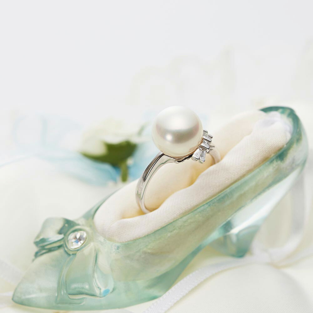パール ダイヤモンド リング 指輪 Cinderella リング PT レディース プラチナ DES0201CIDELA000 ムーンレーベル Moon Label｜Moon Label　大月真珠 Online Shop