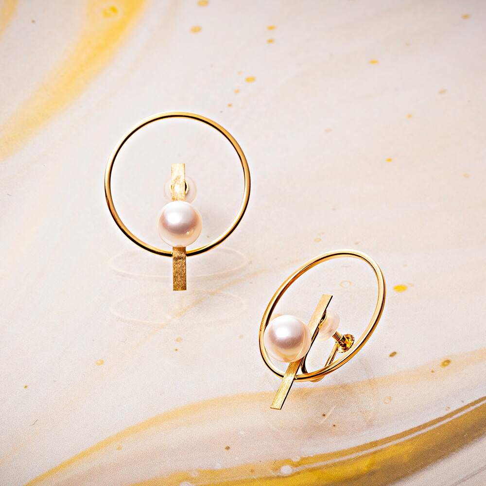パール イヤリング 真珠 Queen パールイヤリング K18 レディース 18金 DES0502QUEEN00000E ムーンレーベル Moon Label