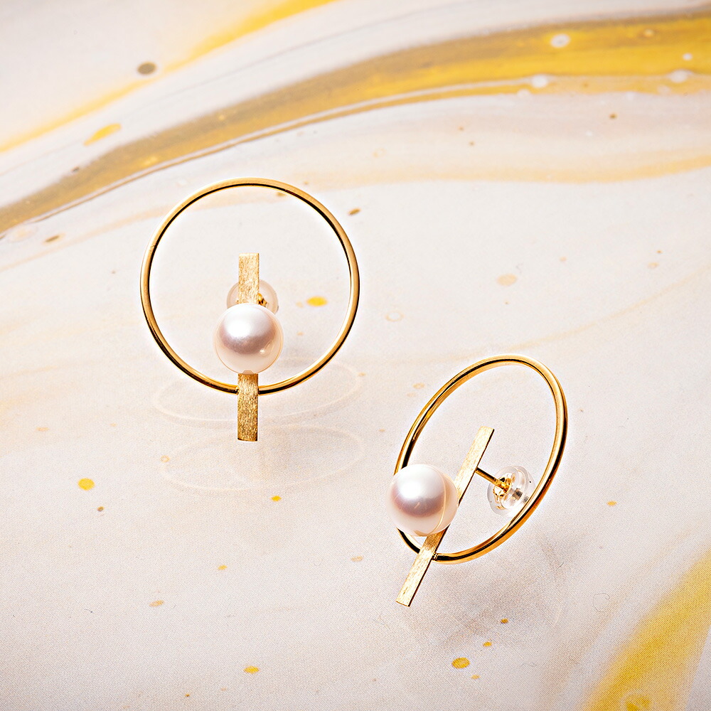 パール ピアス 真珠 Queen パールピアス K18 レディース 18金 DES0502QUEEN00000P ムーンレーベル Moon Label