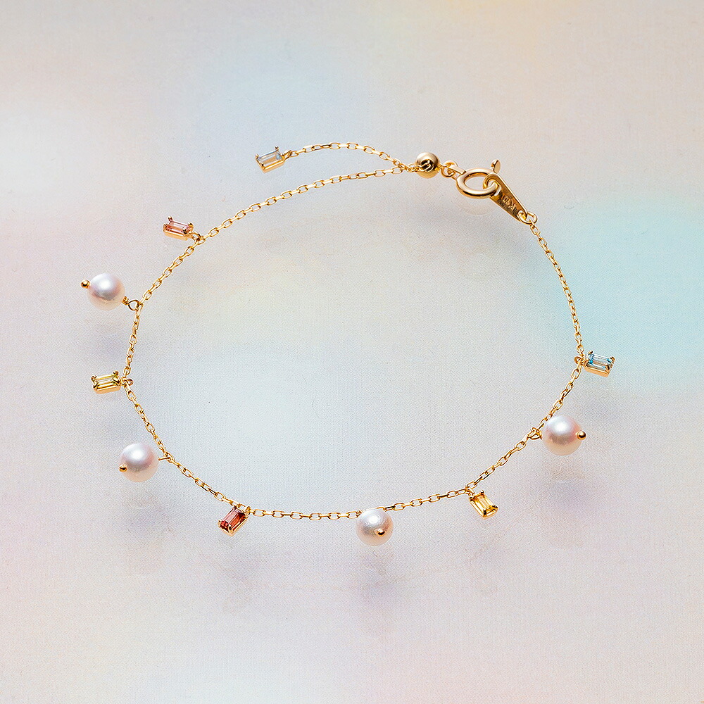 楽天市場】パール ブレスレット Princess パール ブレスレット K10