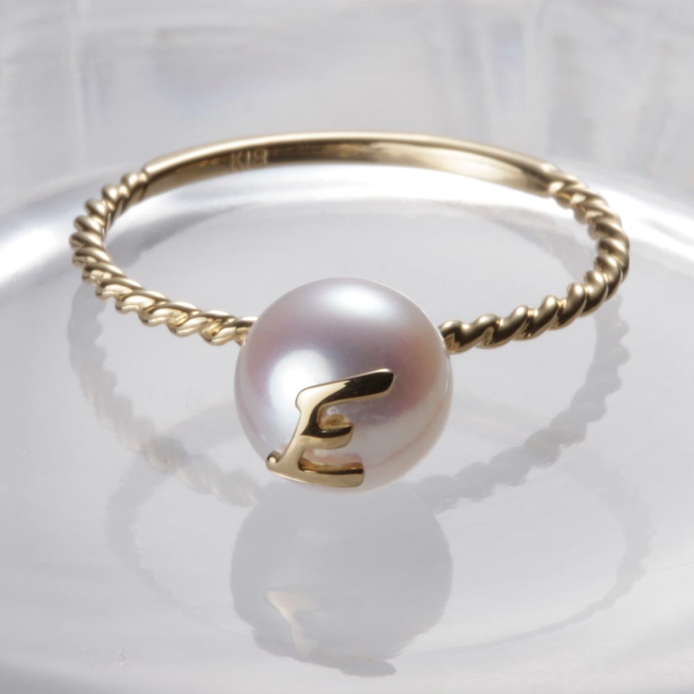 【18K】パールリング 9号 MIKIMOTO ミキモト リング 指輪 9号 18金 K18イエローゴールド