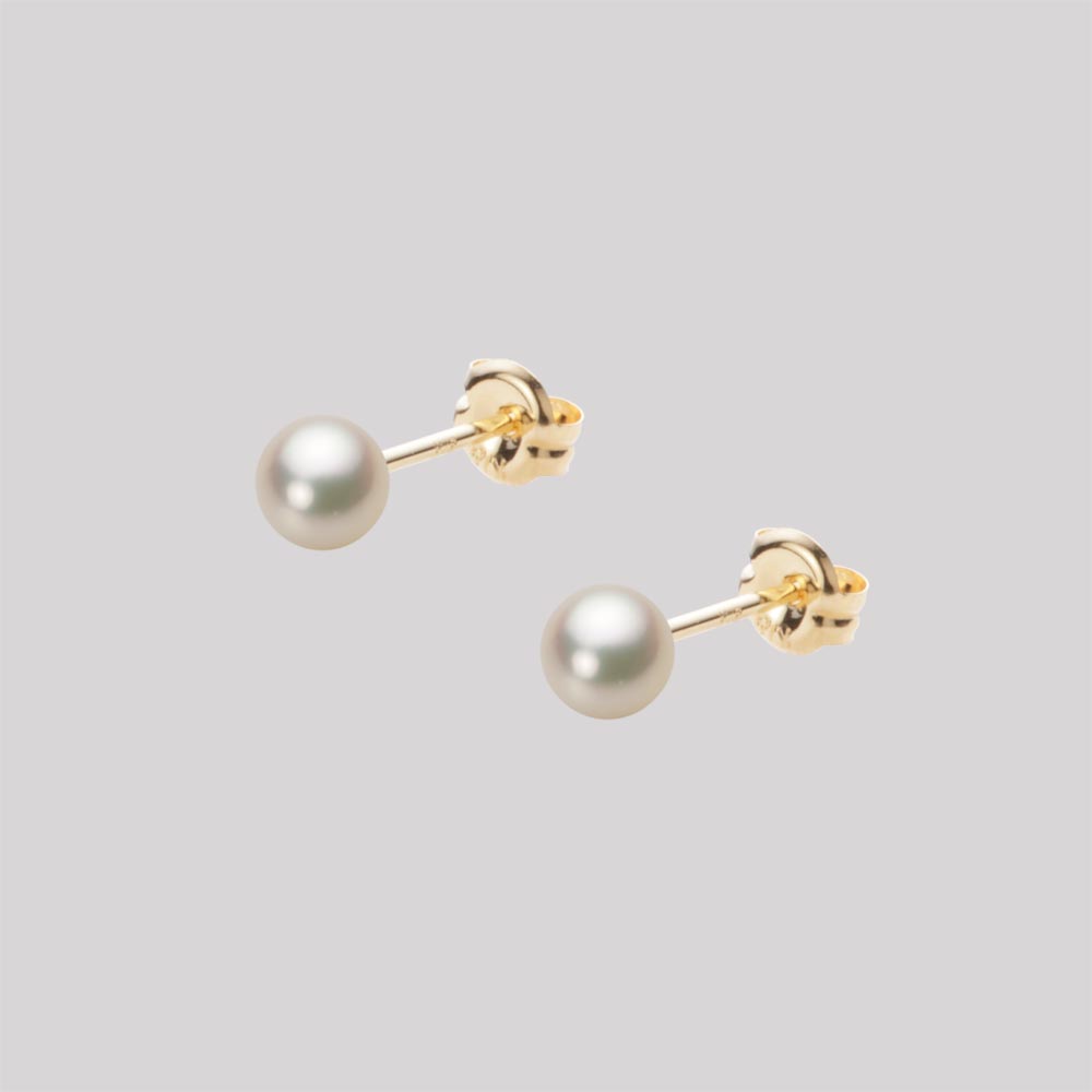 ベビーパール ピアス あこや真珠 4.0mm アコヤ 真珠 ピアス K18 イエローゴールド 18金 レディース HA00040R11CG0PA03Y ムーンレーベル Moon Label|Moon Label 大月真珠 Online Shop