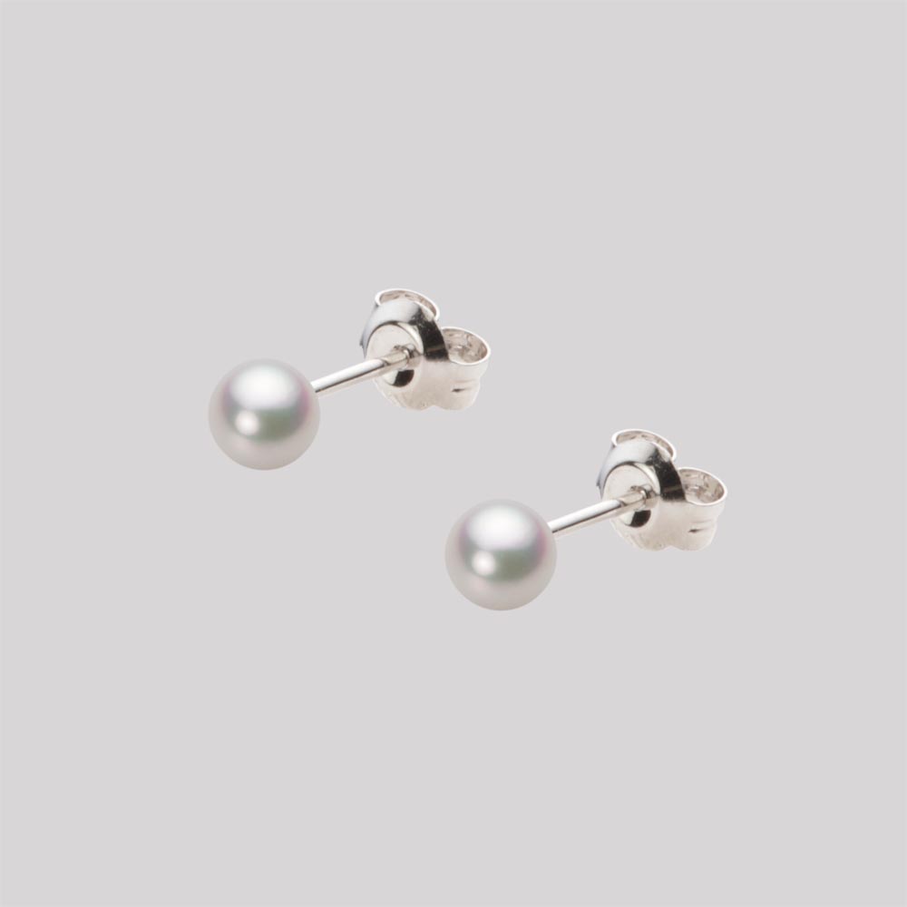 ベビーパール ピアス あこや真珠 4.0mm アコヤ 真珠 ピアス K14WG ホワイトゴールド レディース HA00040R11WPGPA02W ムーンレーベル Moon Label