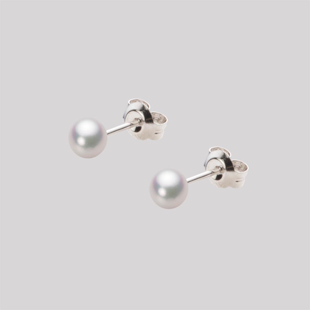 ベビーパール ピアス あこや真珠 4.0mm アコヤ 真珠 ピアス Pt900 プラチナ レディース HA00040B12WPGPA04P ムーンレーベル Moon Label