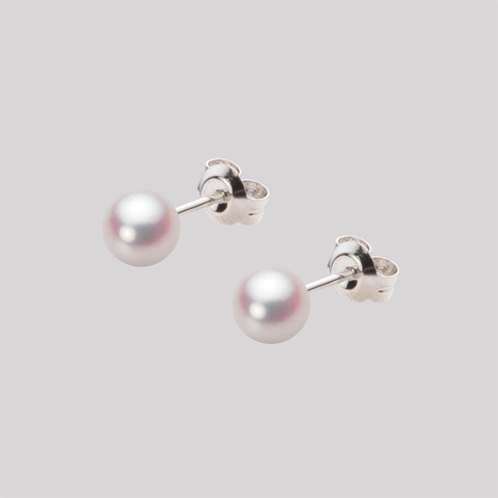 楽天市場】パール ピアス あこや真珠 6.5mm アコヤ 真珠 ピアス Pt900