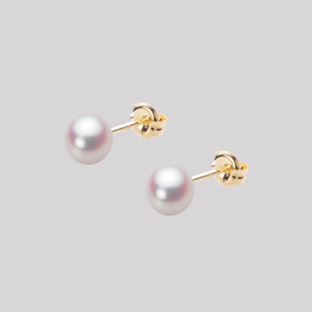 ベビーパール ピアス あこや真珠 5.0mm アコヤ 真珠 ピアス K18 イエローゴールド 18金 レディース HA00050B11WPNPA03Y ムーンレーベル Moon Label｜Moon Label　大月真珠 Online Shop