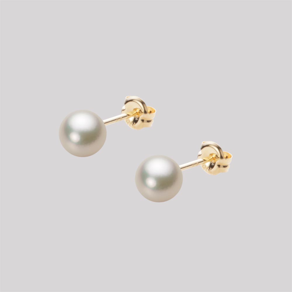 ベビーパール ピアス あこや真珠 5.5mm アコヤ 真珠 ピアス K18 イエローゴールド 18金 レディース HA00055R12CG0PA03Y ムーンレーベル Moon Label