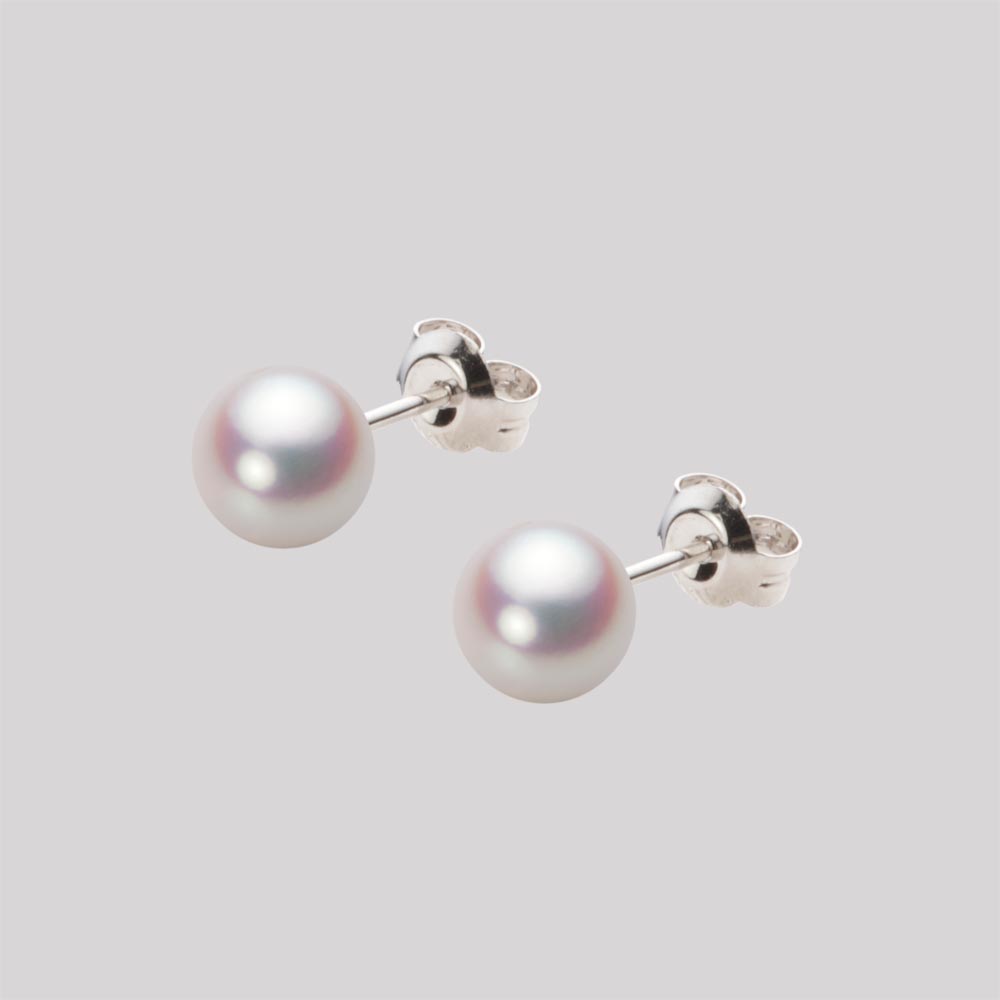 1806 あこや真珠　6.5-7mm テリ素敵　pt900 パールピアス 楽天市場】パール ピアス あこや真珠 6.5mm アコヤ 真珠 ピアス Pt900