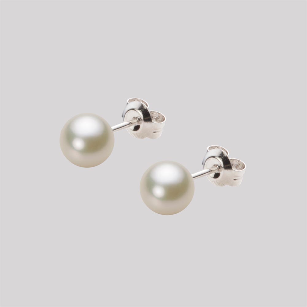 パール ピアス あこや真珠 6.0mm アコヤ 真珠 ピアス K14WG ホワイトゴールド レディース HA00060R13CG0PA02W ムーンレーベル Moon Label